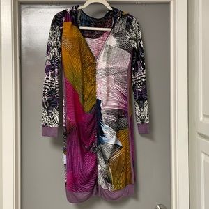 Long sleeve zip up long sleeve hoodie dress